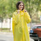 Yeniden Kullanılabilir Moda EVA Şeffaf Özel Plastik Yağmurluk Suya Dayanıklı Sarı Yağmurluk